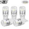 5Pcs T10 LED W5W LED Bulb 194 168 Led 2SMD 5630 Car Wedge License Plate Lamp Dome Light 3000K 6000K White Green Blue Red