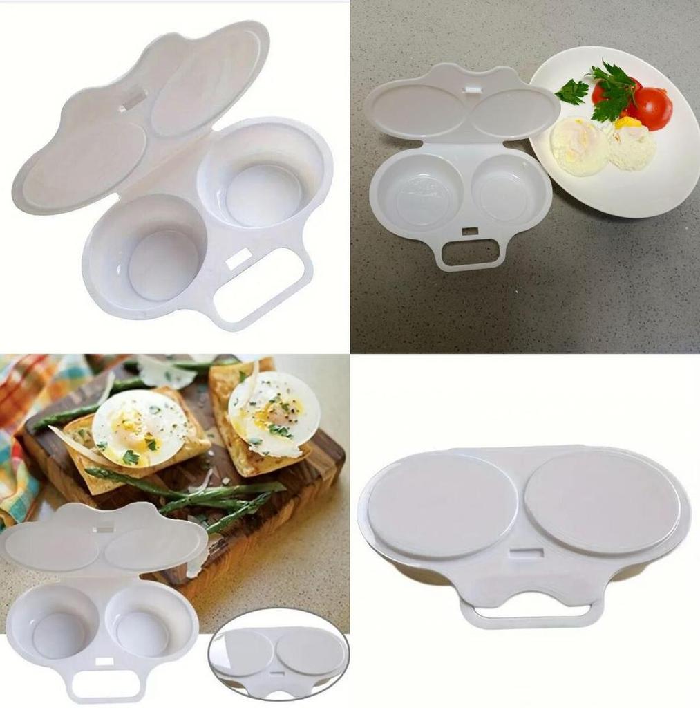 Plastic Microwave Egg Steamer And Frying Box Set For Modern Minimalist Style Kitchen Cooking