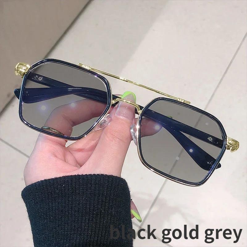 

Новинка 2024 года, двухлучевые фотохромные очки для близорукости, винтажные антибликовые очки для близорукости, женские очки для близорукости -3.0