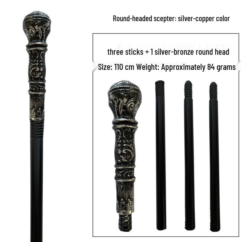 Snake Head Halloween Scepter: Adult & Kids Cosplay Magician Witch Pharaoh Wand