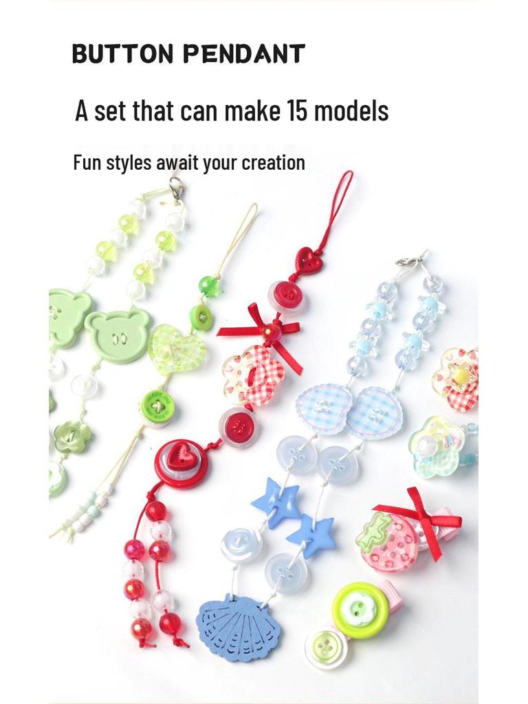 Creative Beaded Jewelry DIY Kit for Kids: Bracelets, Necklaces, Hair Clips & Pendants