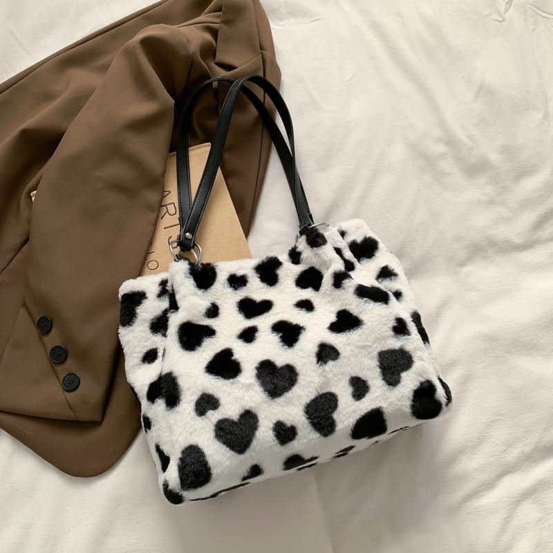 2023 Trendy Womens Fashion Large Capacity Plush Tote Bag For Casual Commutes