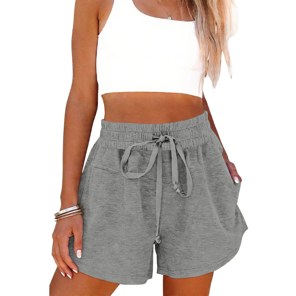 Women's Fashion Drawstring Casual Pocket Sports Shorts