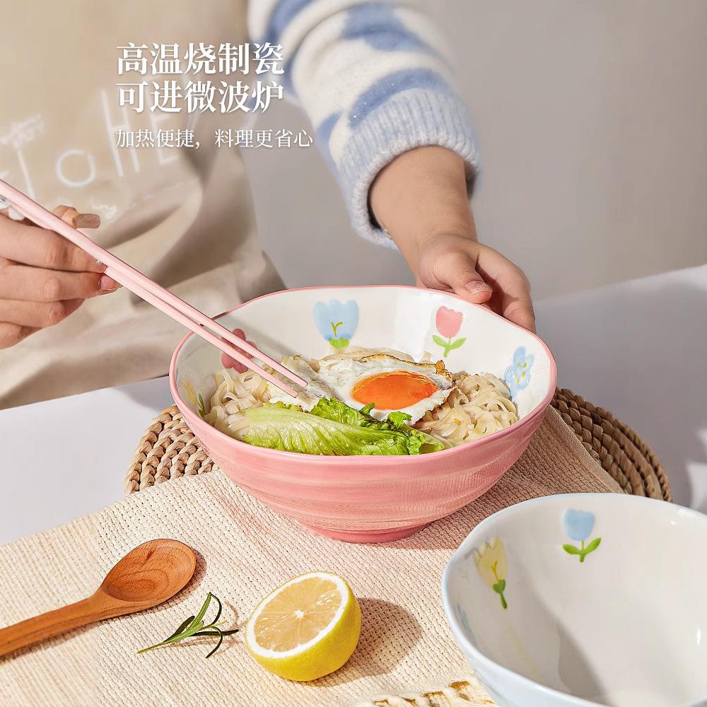 8 Inch Ceramic Soup Noodle Bowl Bucket Hat Ramen Bowl New Snail Noodle Bowl 7 Inch Soup Bowl Large Bowl Tableware