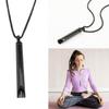 Mindfulness Breathing Necklace Opening Rings Stainless Steel Pendant Necklace Great for Meditation Practice Harmonies