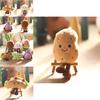 Adorable Cute Sandwich Plush Toy Keychain Hamburger Eggplant Doll Accessory