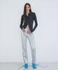 Sio Shining Faux Leather Pants Silver