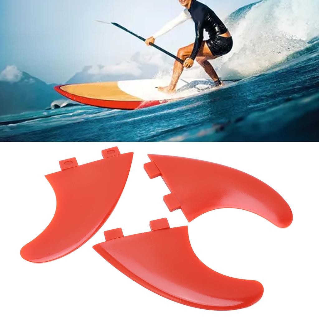 3Pcs Surfboard Fins Glass Fiber Thruster Fin Sets Surf Accessories for Longboard Upright Paddle Board
