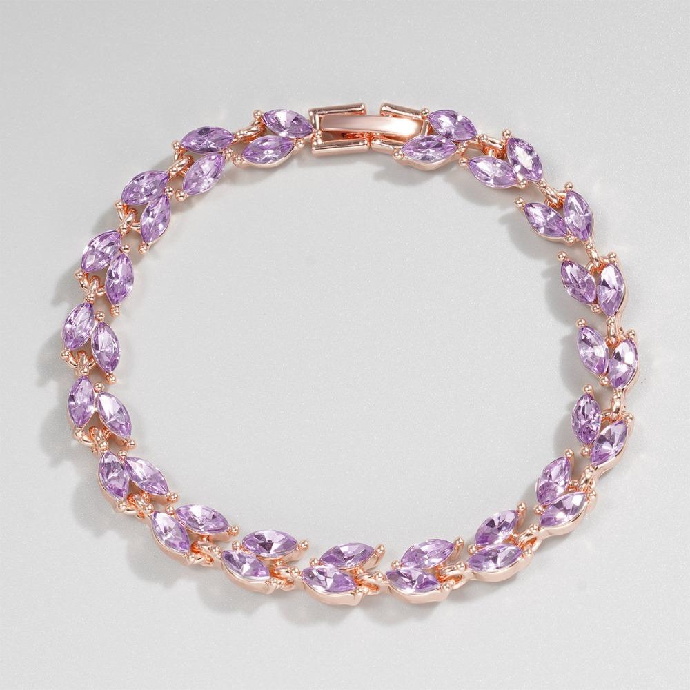 Adjustable Women Bracelet Colored Zircon Hand Jewelry Unique Chain Bracelet  Women