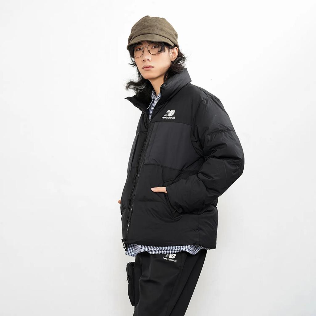 New Balance Down Jackets Unisex Black Stand Collar Moderate Other (Unisex) Down Jackets 5PB43053 BK