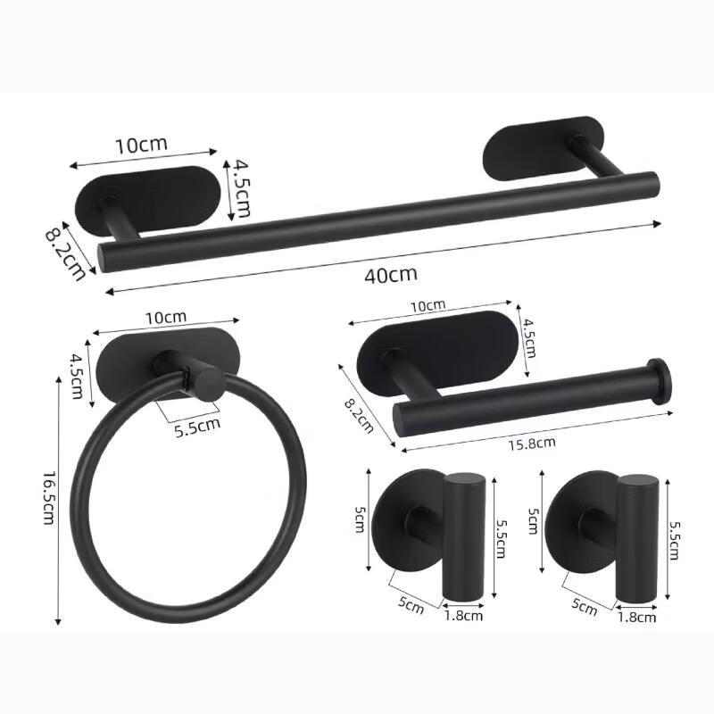 Set cu Suport și Cârlig pentru Prosoape de Baie din Oțel Inoxidabil CMAOS 304
