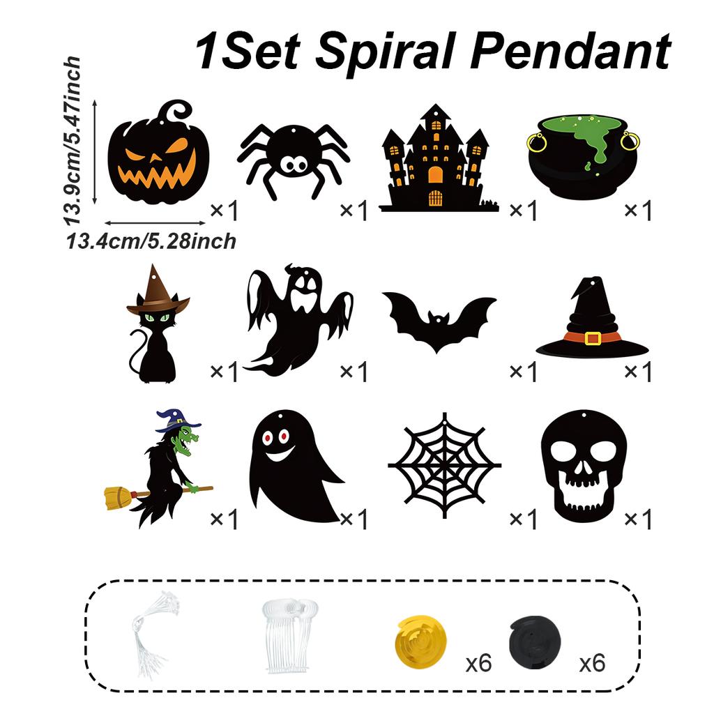 Halloween Pumpkin Paper Banner Backdrop Happy Halloween Party Decorations 2025 Haunted House Ghost Trick or Treat Spiral Pendant