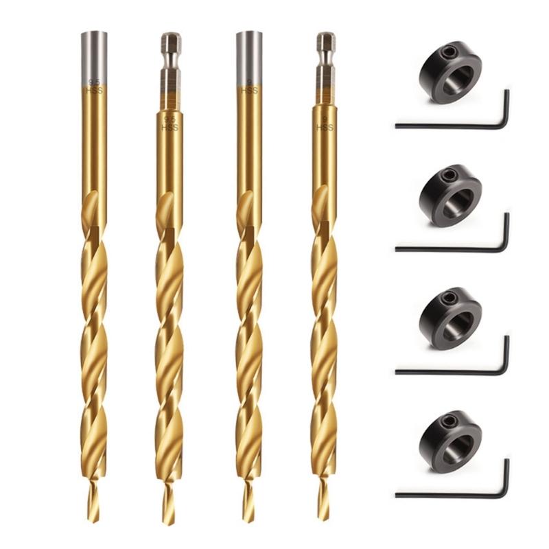 Hex/Round Shank Oblique Hole Locator Drill Bit for Precise Hole in Woodworking Constructed from High Speed Steel Build