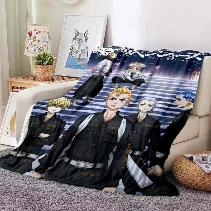 3D Anime Tokyo Revengers Printed Blanket Portable Breathable Warm Bedding Travel Blanket