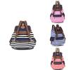 Stylish Unisex Womens Stripes Canvas Backpack With Comfortable Straps For All-day Use