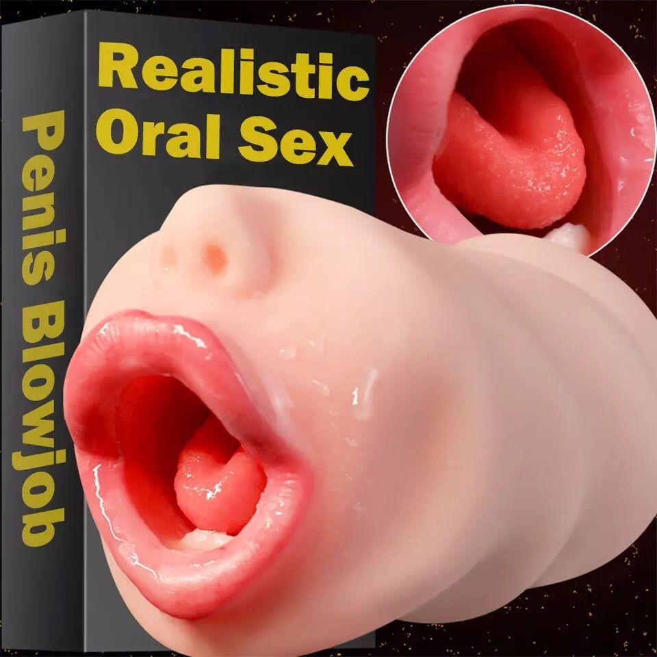 Produkty pro dospělé Kouření Skutečný pocit 3D Deep Throat Mužský masturbátor Orální sání Masturbátor Kapesní jazyk Orální sexuální hračky pro muže