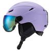 Unisex Skiing Snow Helmet With Integrated Goggle Lens Protection Adults Outdoor Winter Sports Safety Gear