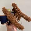 Women's Multi Color Christmas Bow Bell Plush Grasp Clip Autumn Winter Girl Grid Hairpin Shark Clip Headpiece Butterfly Hair Clip