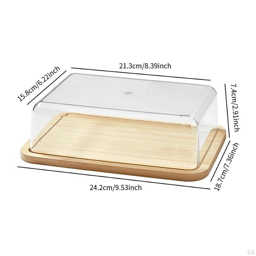 Butter Dish with Lid Holder Tray for Refrigerator Kitchen Counter M