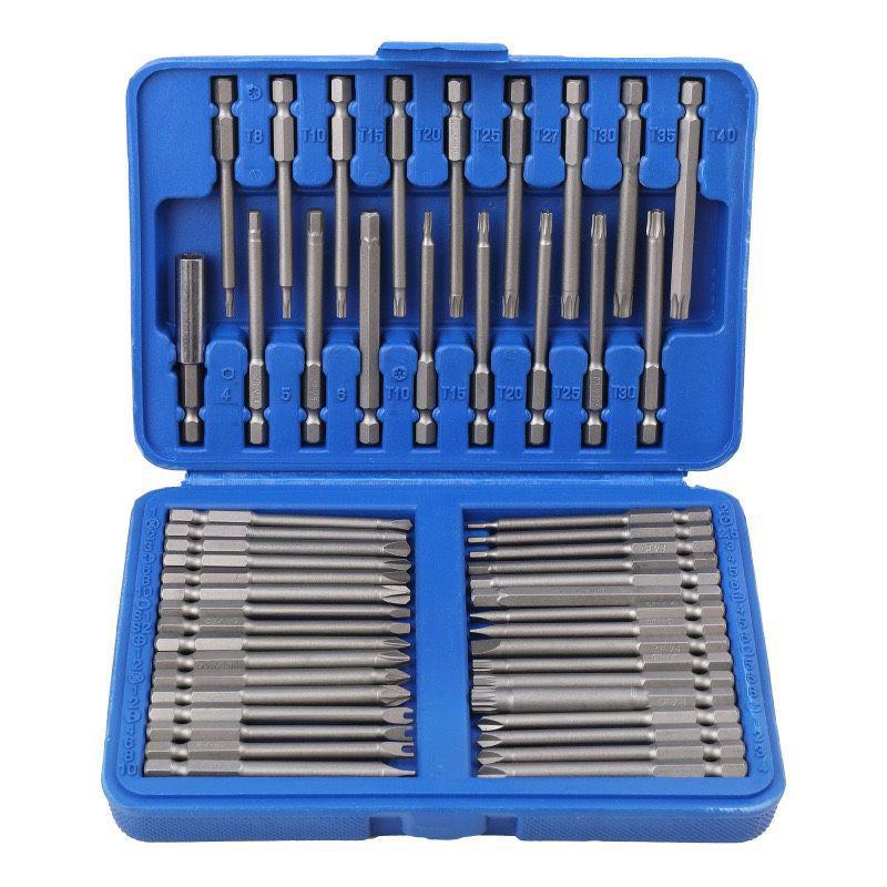 Electric Drill & Bit Tool Set: Phillips, Slotted, Hex, Triangle, Torx & Irregular Bits