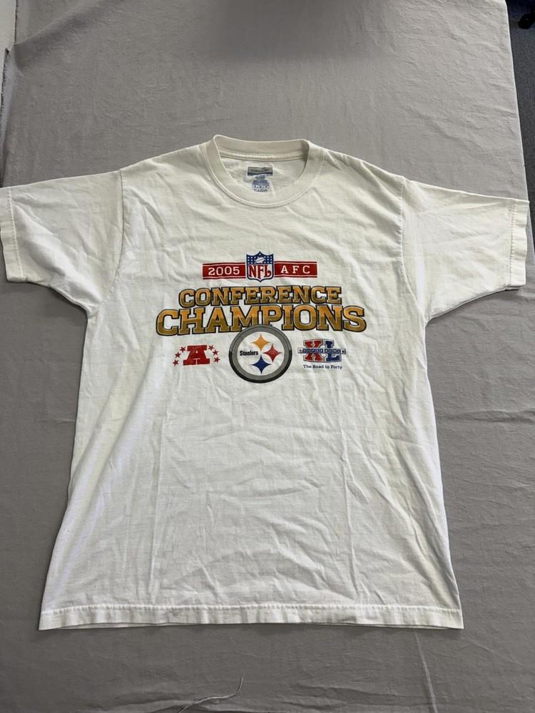Винтажная футболка NFL Steelers 2005 года Чемпионы AFC Унисекс XXXL