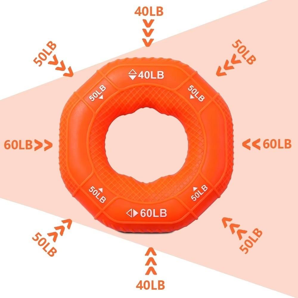 10LB-90LB Finger Trainer Ring Silicone Hand Exercise Ring Durable Hand Gripper Ring Stress Relief