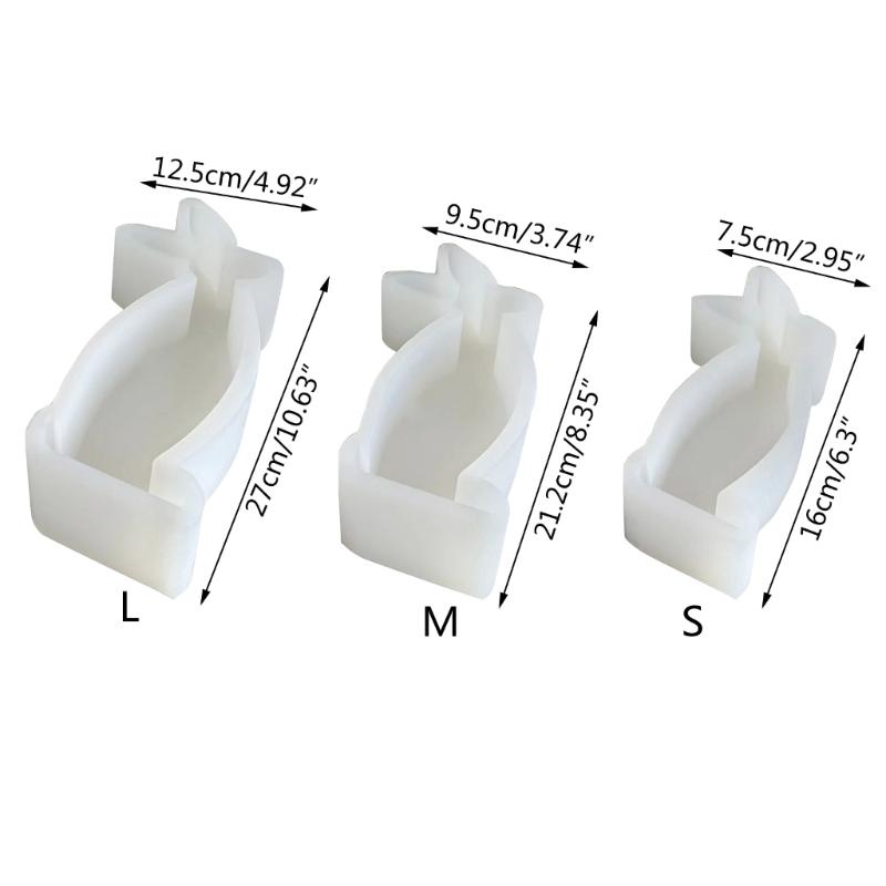 Easter Rabbit Candle Silicone Mold Gypsum Car Mounted Incenses Expanding Gypsum Decoration Mold Aromatherapy Candle Mold