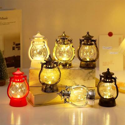 Lámpara de Queroseno LED Retro Luz de Vela - Decoración Festiva de Mano y Adorno de Ambiente Creativo.