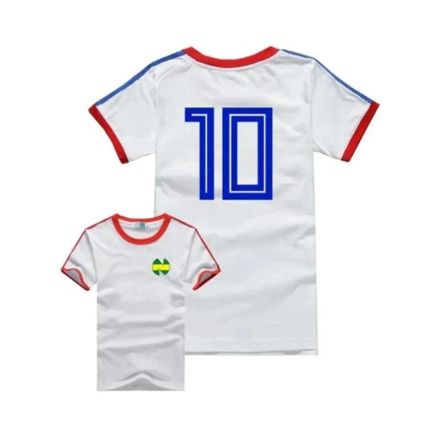 

Tsubasa Hutton Atom Japan Cartoon Animation Anime Football Soccer T-Shirt Jersey Print Sport Vintage Short Sleeve Uniform Cosplay Unisex Men Women 5XL