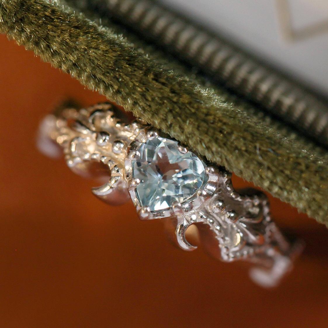 

Кольцо из стерлингового серебра 925 пробы с золотым покрытием и бриллиантом - Нишевое ретро, Высококлассное, Холодный стиль US Size 8