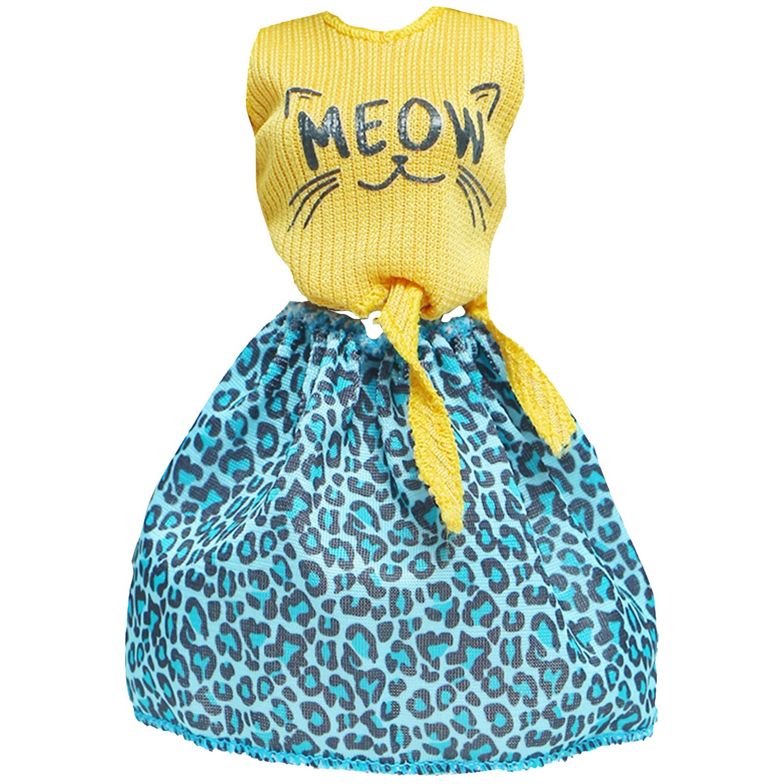 

Одежда для куклы Барби, повседневная повседневная одежда, брюки, футболка, юбка, мини-платье, пышные размеры, аксессуары для кукол 11,5 дюймов