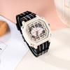 Montre de Sport Étudiante pour Dames Filles Premium à Carreaux Étanche Montre à Quartz