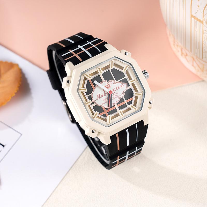 Montre de Sport Étudiante pour Dames Filles Premium à Carreaux Étanche Montre à Quartz