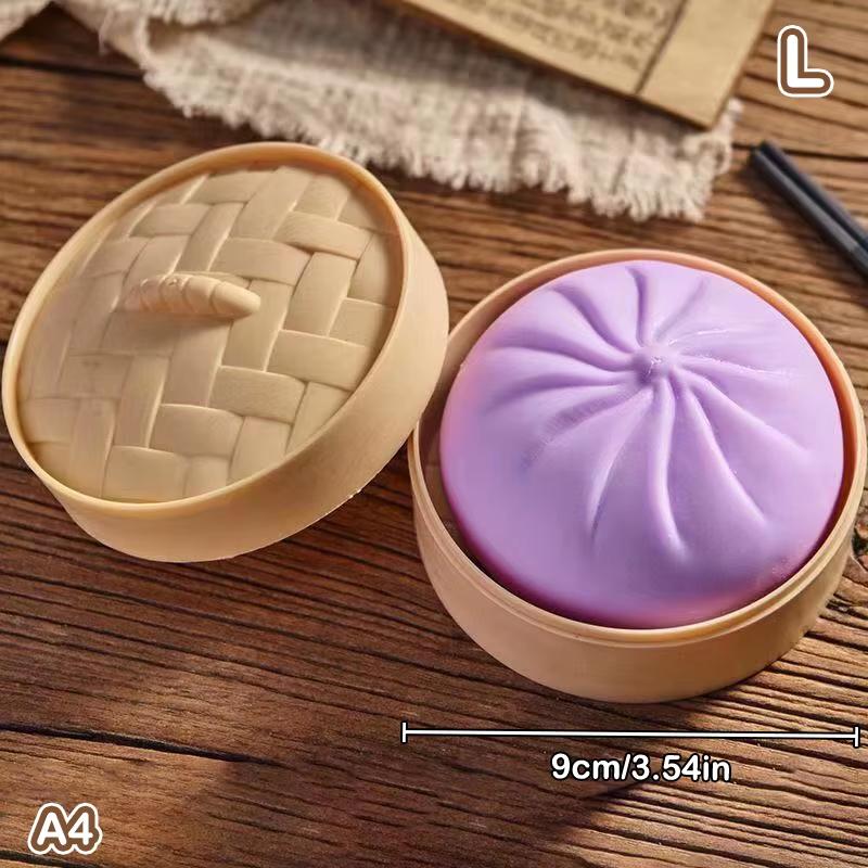 Giant Dumpling Squeeze Toys Anxiety Relief Fidget Toy Simulation Food Steamed Stuffed Bun Soft Squeeze Decompression Dough Toy