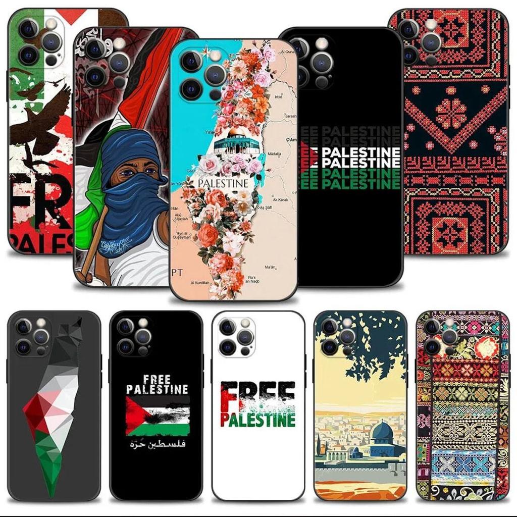 Palestine Flag Map Soft TPU Sublimation Case for iPhone XS XR 11 12 13 14 15 16 17 Pro Max