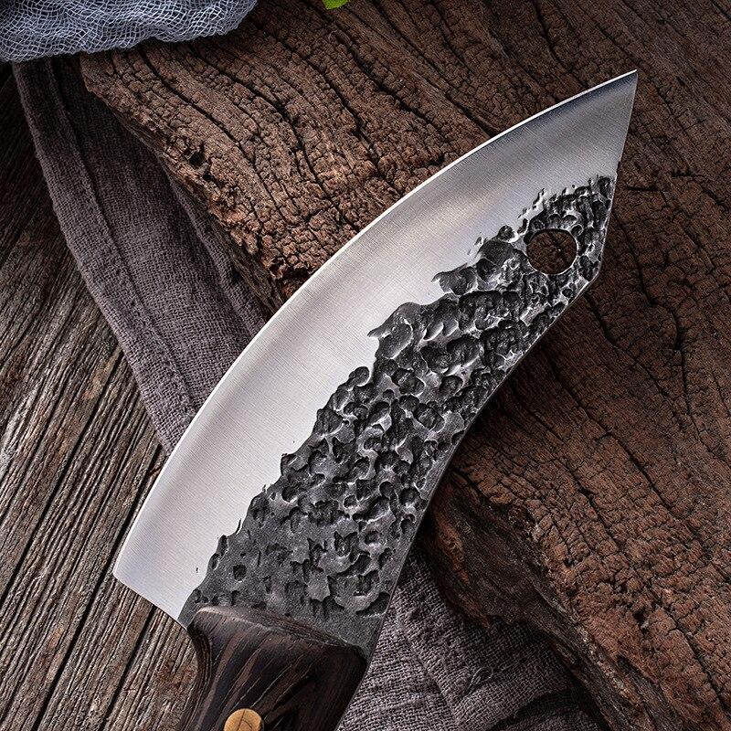 Kitchen Boning Knife Meat Cleaver Butcher Knife Wooden Handle Outdoor Camping Knives Hunting Tool