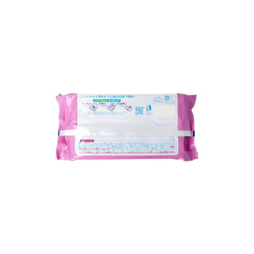 [Set of 3] Habinurse Flushable Baby Wipes, 72 count, for caregiving, adults, and seniors. Includes original plastic bag. Alcohol-free wipes.