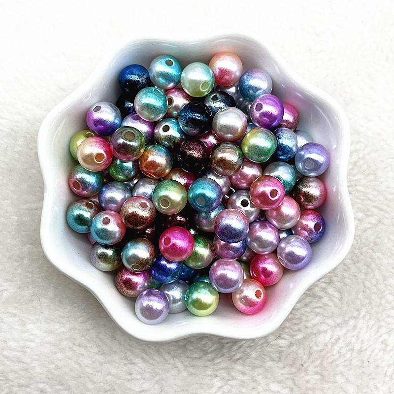 NEW 4/6/8/10mm Round Acrylic Pearl Beads Loose Spacer Beads for Jewelry Making DIY Necklace Bracelet Accessories