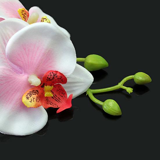 Mode Damen Falsche Phalaenopsis Blume Haarspange Braut Hochzeit Haarschmuck