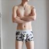 Summer Men's Ice Silk Underwear Ultra-thin Mid Waist Sexy Breathable Flat Angle Pants for Teenagers