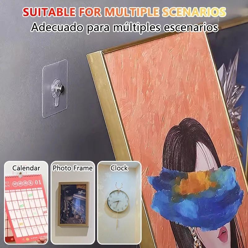 [2/5/10/20PCS] Self Adhesive Punch Free Wall Hook for Hanging Pictures and Frames for Home Decor Organization Hardware Accessories