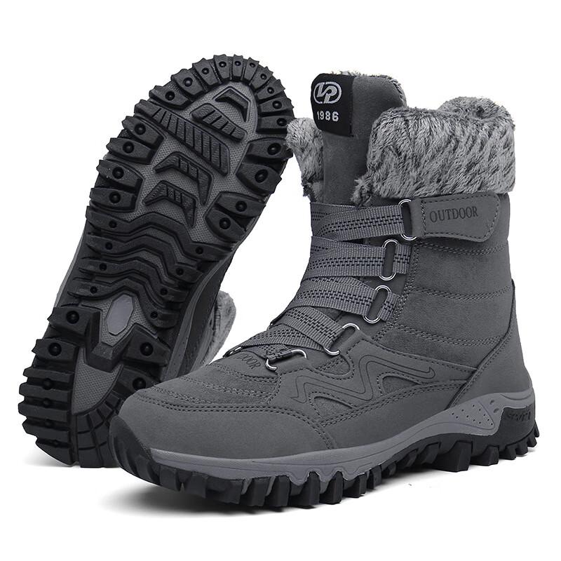 HUIZUMEI Couple s Fleece-Lined Winter Snow Boots 39