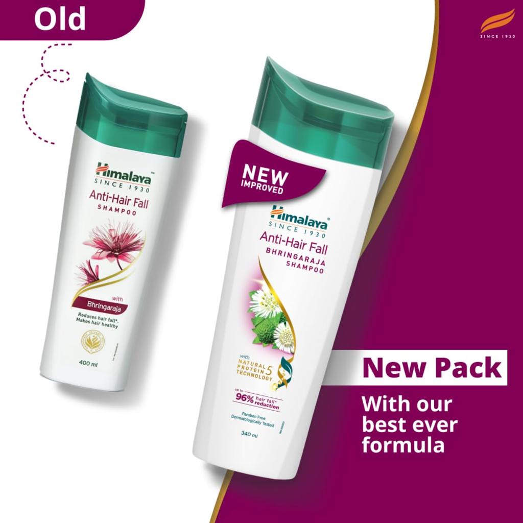 Himalaya Anti-Hair Fall Shampoo 340ml For Men And Women Reduces Hair Fall And Strengthens Hair With Bhringaraja And Palasha For Healthy Looking Hair