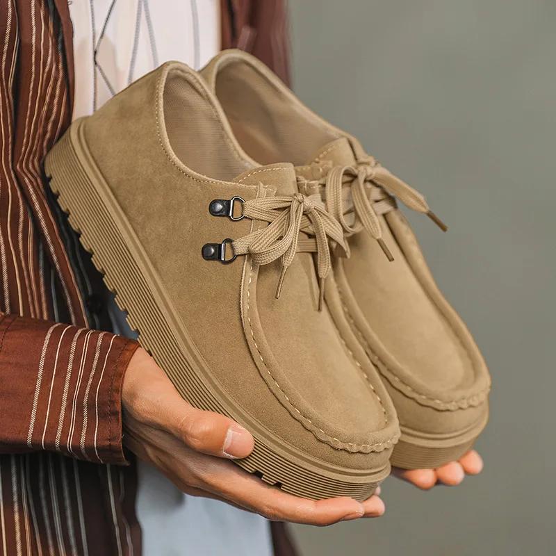 Herren Barfußschuhe mit breiter Zehenbox Klassische Retro-Freizeitschuhe Leichte Outdoor-Sportschuhe zum Gehen Khaki Dicksohlige Arbeits