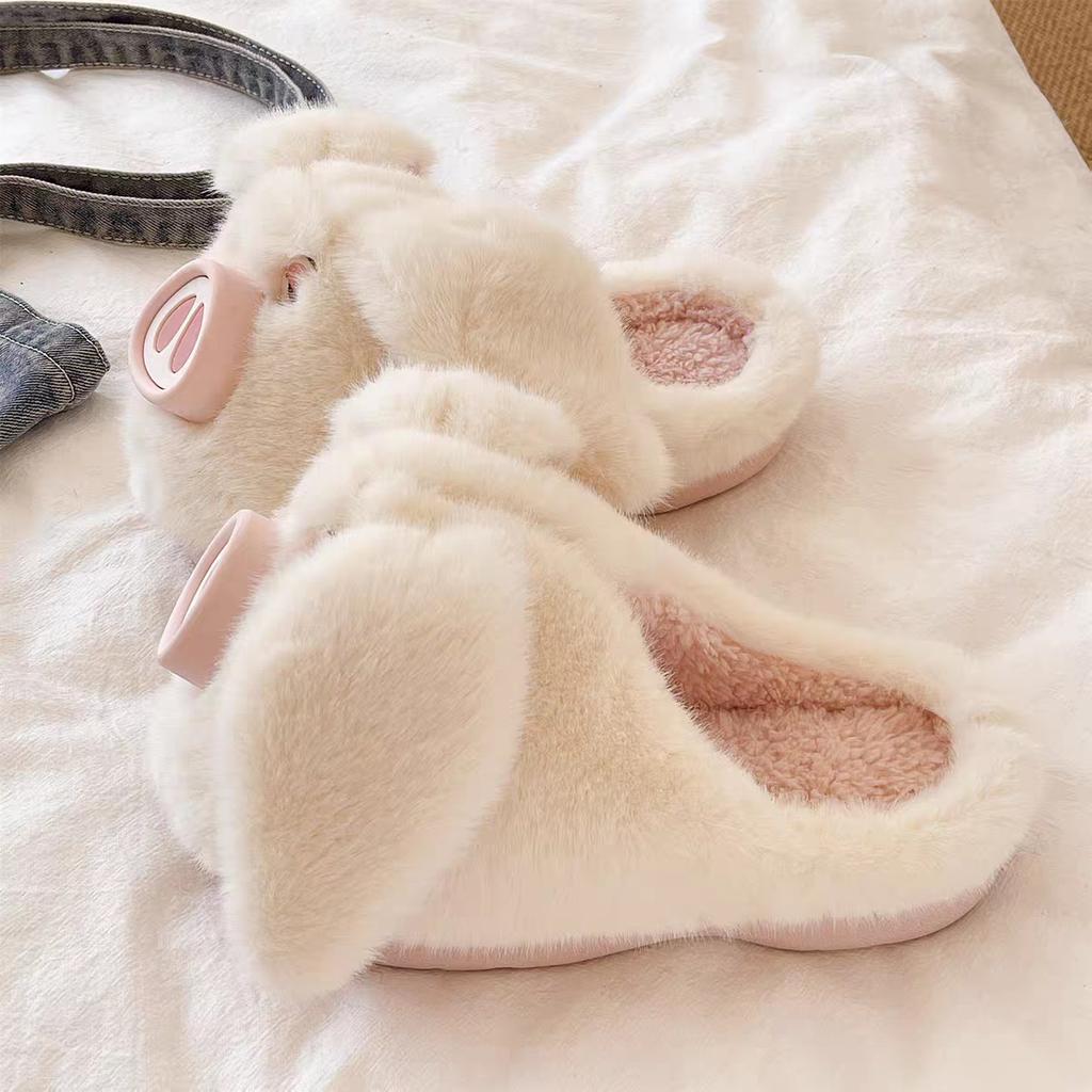 Cotton Slippers Women's Winter Wear Cute Pink Pig Ins Girl Heart Thick Bottom Home Plush Warm and Non-slip