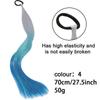 Long Straight Dyed Golden Ponytail Wig Synthetic Ponytail Wig Female Wig Shiny Heat-resistant Easy To Wear Party Use