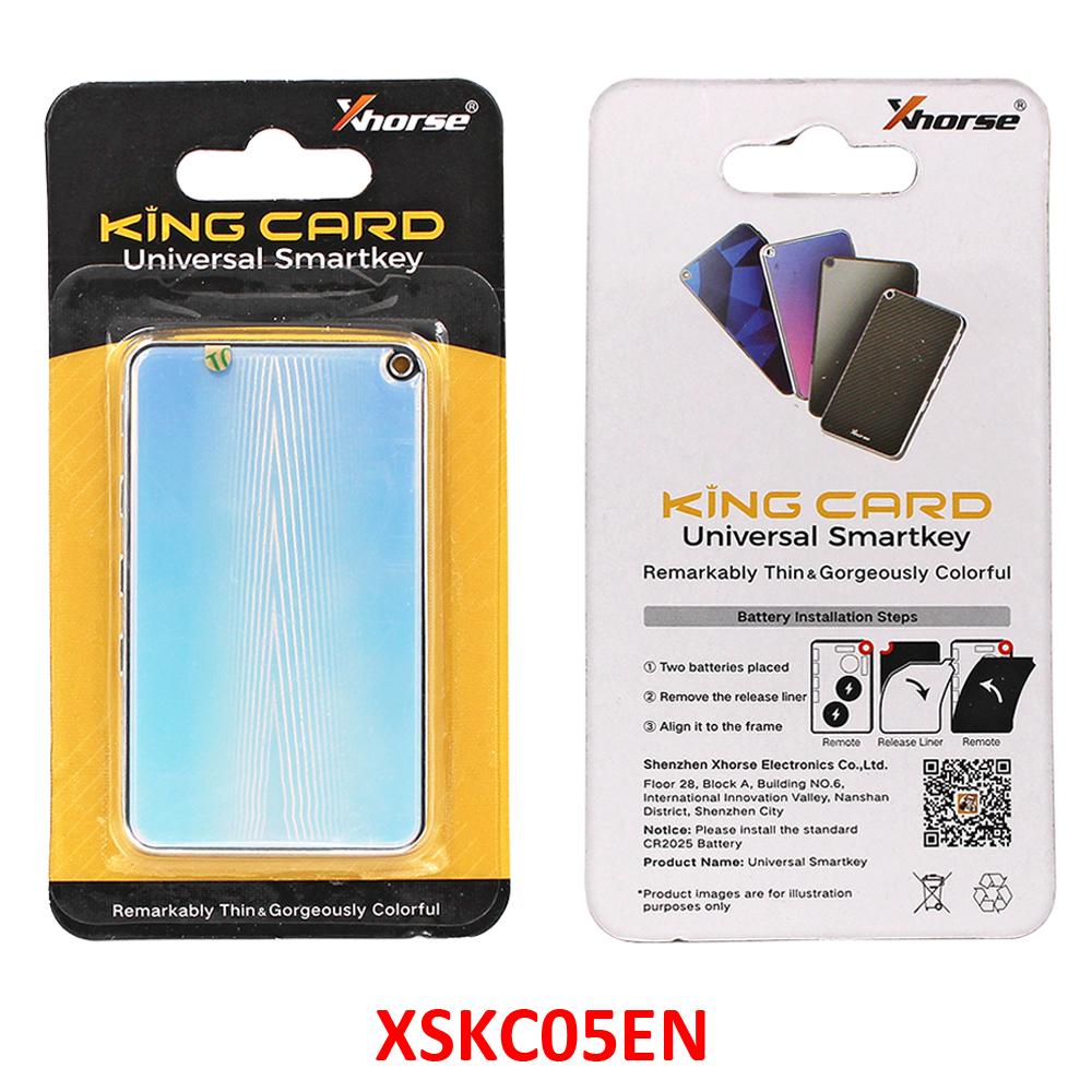 Xhorse XSKC04EN XSKC05EN 4 Buttons King Card Key Slimmest Universal Smart Remote Car Key for VVDI2 / VVDI Mini / Key Tool Max XSKC05EN