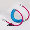 Metal Spring Charging Cable 120W Quick Charging For Phone 15 Type C Devices Charging and Data Transfer
