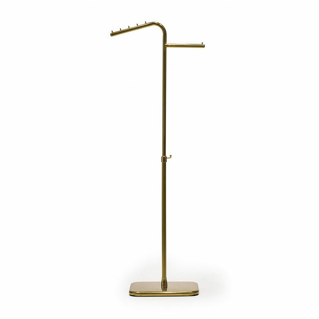 Clothing Display Rack with Side Arm Floor-Standing Furniture Heavy-Duty
