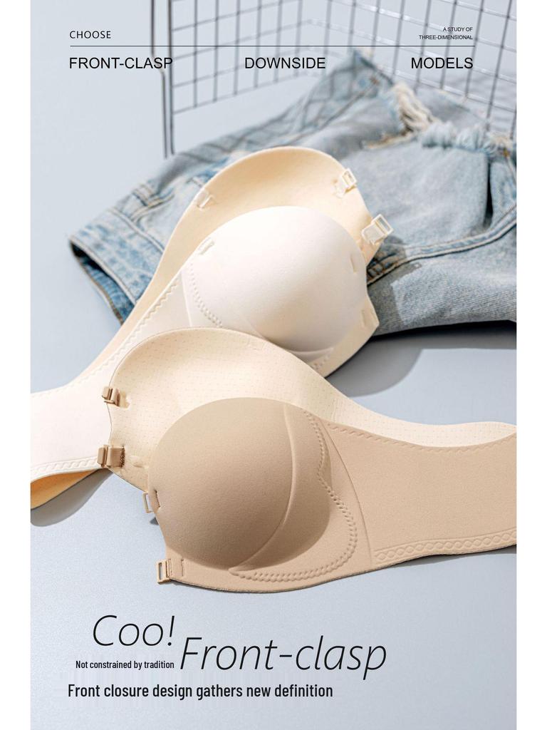 Strapless Non-slip Push-up Lingerie with Front Buckle & Back Support